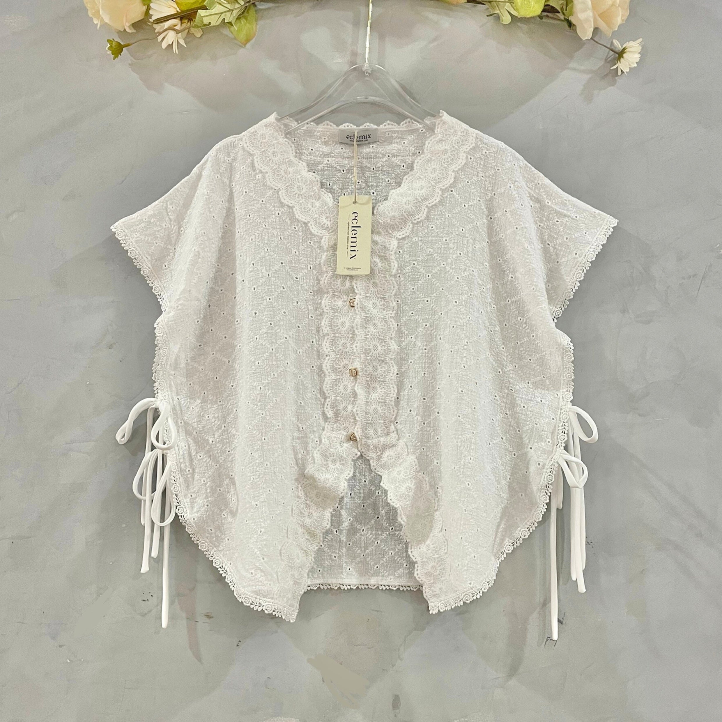 Image of Eclemix Outer Maurin | Vest Brokat Bunga | Outer Panjang Brukat Tanpa Lengan